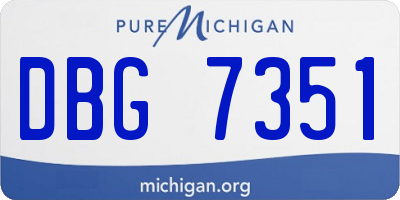 MI license plate DBG7351
