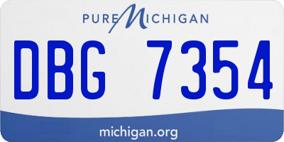 MI license plate DBG7354