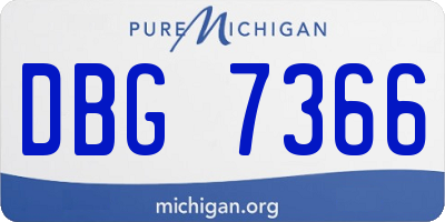 MI license plate DBG7366