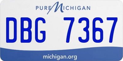 MI license plate DBG7367