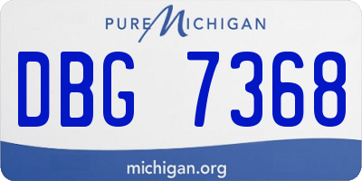 MI license plate DBG7368