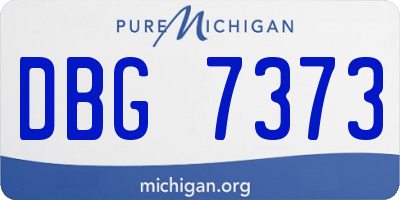 MI license plate DBG7373