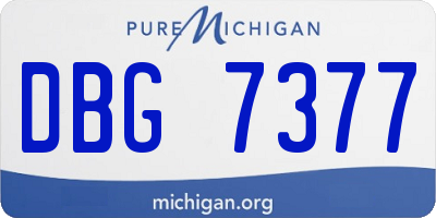 MI license plate DBG7377
