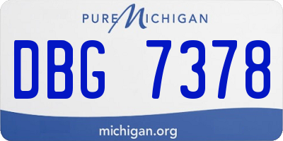 MI license plate DBG7378