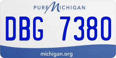 MI license plate DBG7380