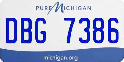 MI license plate DBG7386