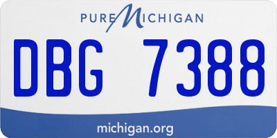 MI license plate DBG7388