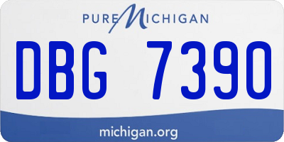 MI license plate DBG7390