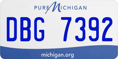 MI license plate DBG7392