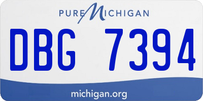 MI license plate DBG7394
