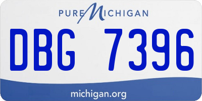 MI license plate DBG7396