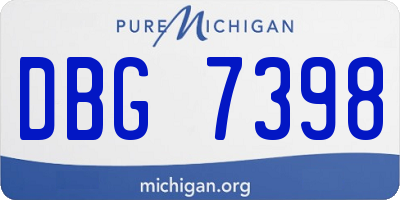 MI license plate DBG7398