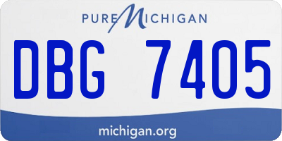 MI license plate DBG7405