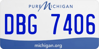 MI license plate DBG7406