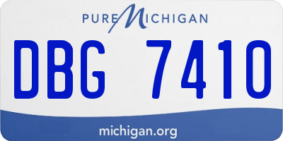 MI license plate DBG7410