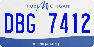 MI license plate DBG7412