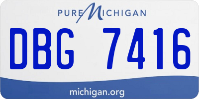 MI license plate DBG7416