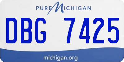MI license plate DBG7425
