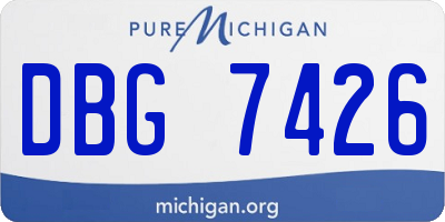 MI license plate DBG7426