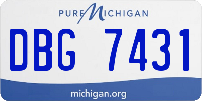 MI license plate DBG7431