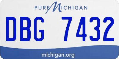 MI license plate DBG7432