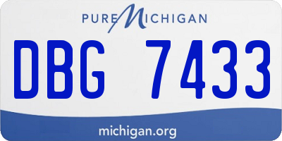 MI license plate DBG7433