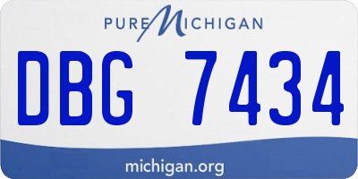 MI license plate DBG7434