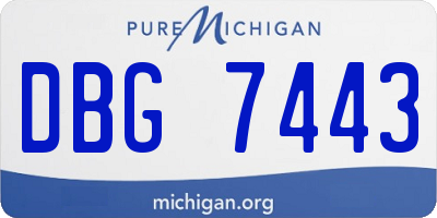 MI license plate DBG7443