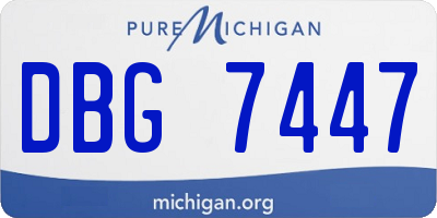 MI license plate DBG7447