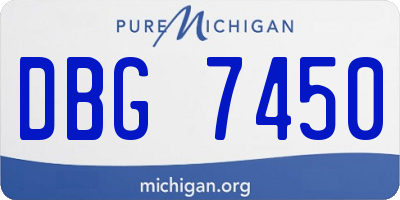 MI license plate DBG7450