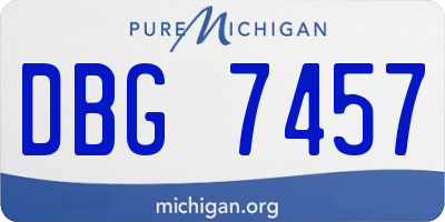 MI license plate DBG7457