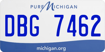 MI license plate DBG7462