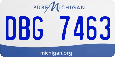 MI license plate DBG7463