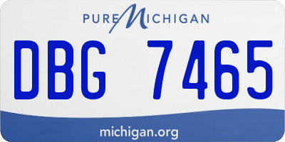 MI license plate DBG7465