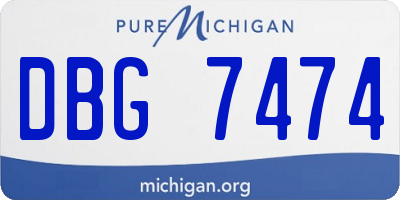MI license plate DBG7474