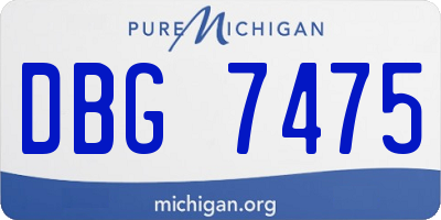 MI license plate DBG7475