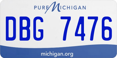 MI license plate DBG7476