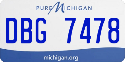 MI license plate DBG7478