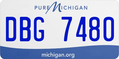 MI license plate DBG7480