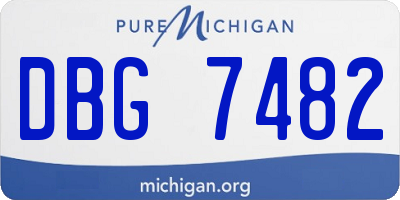 MI license plate DBG7482