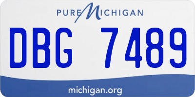 MI license plate DBG7489