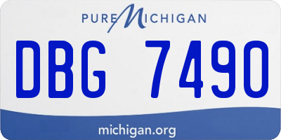 MI license plate DBG7490