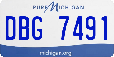 MI license plate DBG7491