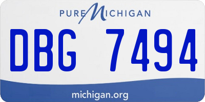 MI license plate DBG7494