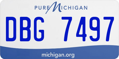 MI license plate DBG7497