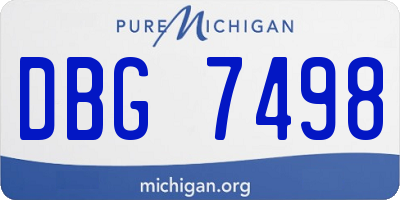 MI license plate DBG7498