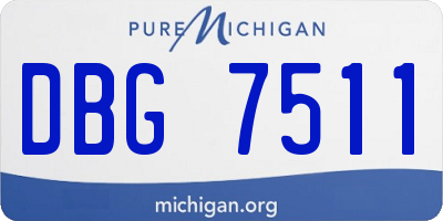 MI license plate DBG7511