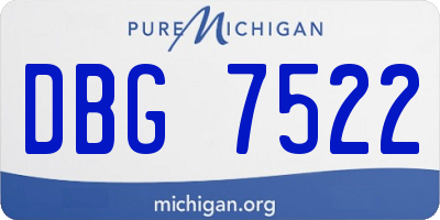 MI license plate DBG7522