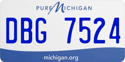 MI license plate DBG7524