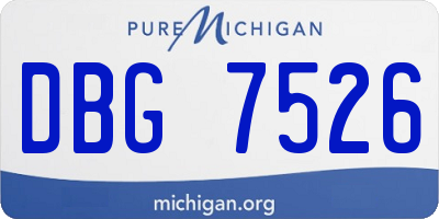 MI license plate DBG7526